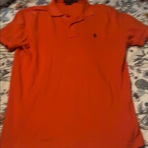 Orange Polo Shirt with Logo